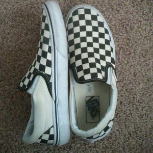 Checkerboard Slip On Vans
